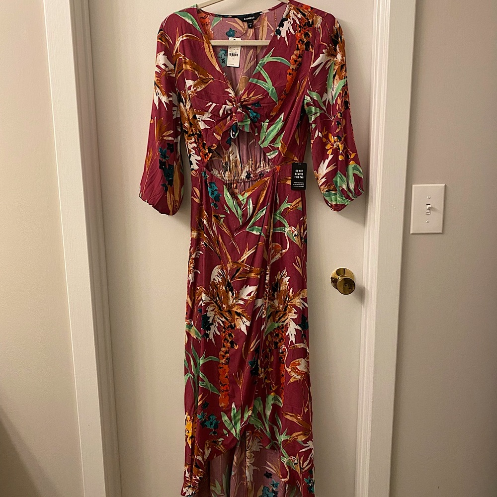 Express Hi-lo maxi dress with front cut out